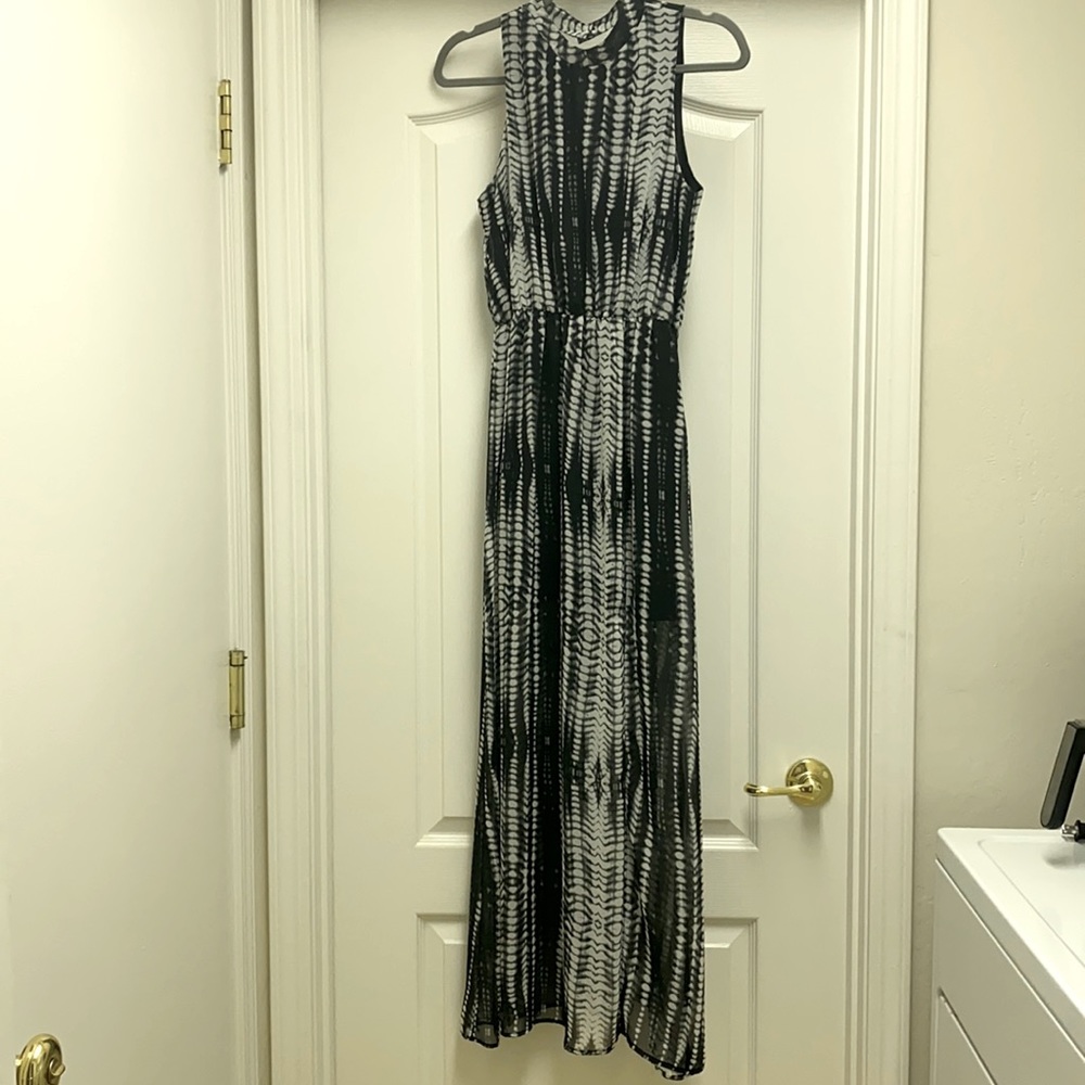 Black and white maxi dress